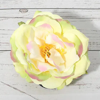 Fashnzfab Oversized Rose Floral Hair Clip Hair Band Pin Brooch In Neutral