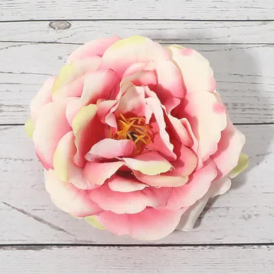 Fashnzfab Oversized Rose Floral Hair Clip Hair Band Pin Brooch In Pink