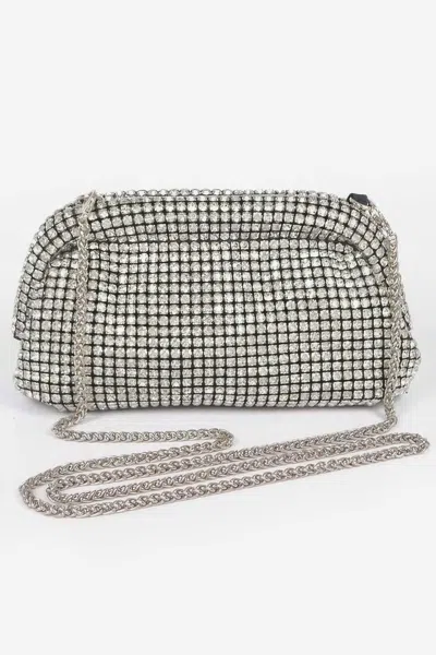 Fashnzfab Oversized Stone Party Clutch In Pink