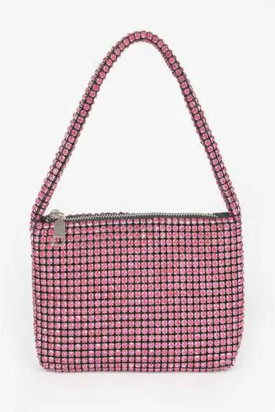 Fashnzfab Oversized Stone Small Hobo Bag In Pink
