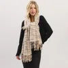 Fashnzfab Oversized Super Soft Multi Tone Fringe Scarf In Multi