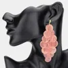 Fashnzfab Oversized Transparent Colored Resin Disc Layered Chandelier Earrings In Multi