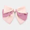 Fashnzfab Oversized Two Tone Bow Barrette In Multi