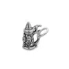 Fashnzfab Oxidized 3d Beer Stein Charm In Pattern