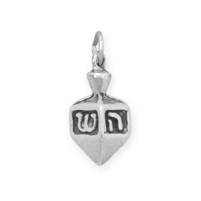 Fashnzfab Oxidized 3d Dreidel Charm In Red