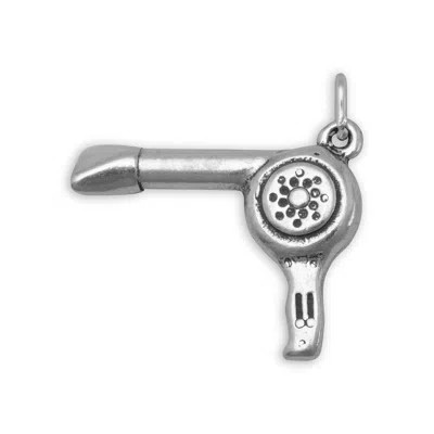 Fashnzfab Oxidized 3d Hair Blowdryer Charm In Burgundy