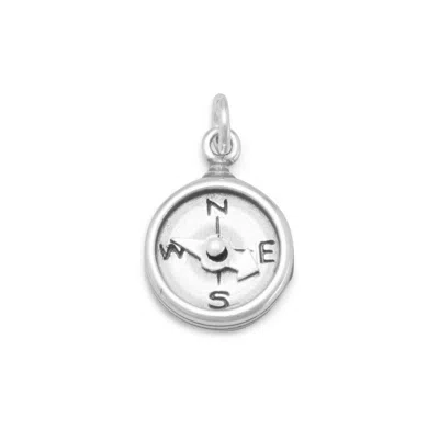 Fashnzfab Oxidized 3d Movable Compass Charm In Orange