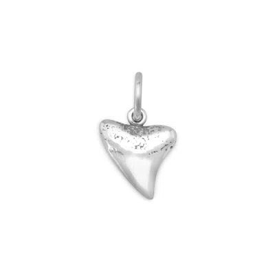 Fashnzfab Oxidized 3d Sharks Tooth Charm In Orange