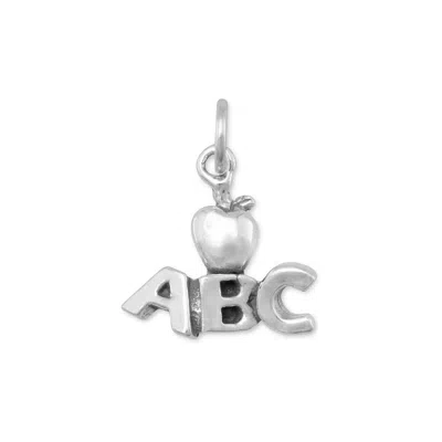 Fashnzfab Oxidized Abc With Apple Charm In Metallic