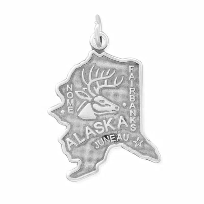 Fashnzfab Oxidized Alaska State Charm In Pink