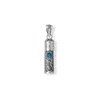 Fashnzfab Oxidized Bali Turquoise Memory Keepsake Pendant In Silver