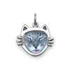 Fashnzfab Oxidized Cat Face Picture Frame Charm In Multi