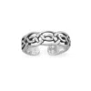 Fashnzfab Oxidized Celtic Design Toe Ring In Pink