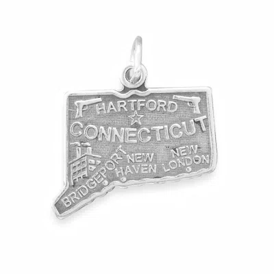 Fashnzfab Oxidized Connecticut State Charm In Orange