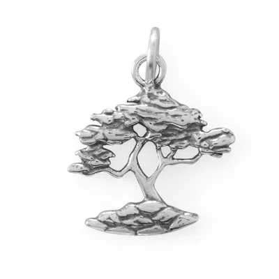 Fashnzfab Oxidized Cypress Tree Charm In Neutral