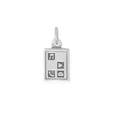 Fashnzfab Oxidized Electronic Tablet Charm In Pattern