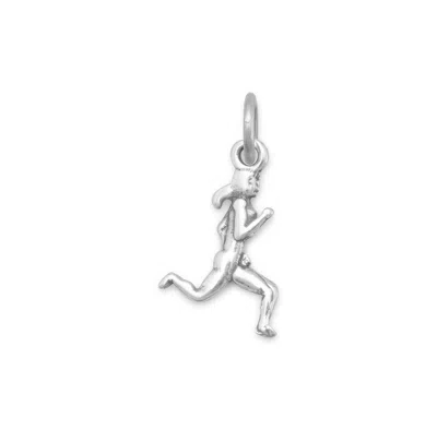 Fashnzfab Oxidized Female Runner Charm In Metallic