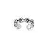 Fashnzfab Oxidized Flower Toe Ring In Pink