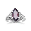 Fashnzfab Oxidized Garnet Ring In Red