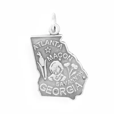 Fashnzfab Oxidized Georgia State Charm In Pattern