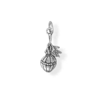 Fashnzfab Oxidized Holiday Tree Ornament Charm In Silver