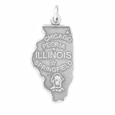 Fashnzfab Oxidized Illinois State Charm In Pink