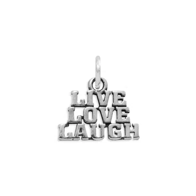 Fashnzfab Oxidized Live Love Laugh Charm In Pattern