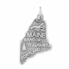 Fashnzfab Oxidized Maine State Charm In Pattern