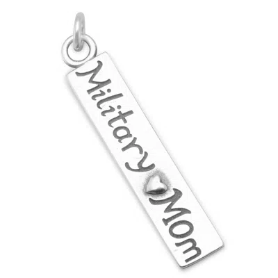 Fashnzfab Oxidized Military Mom Charm In Red