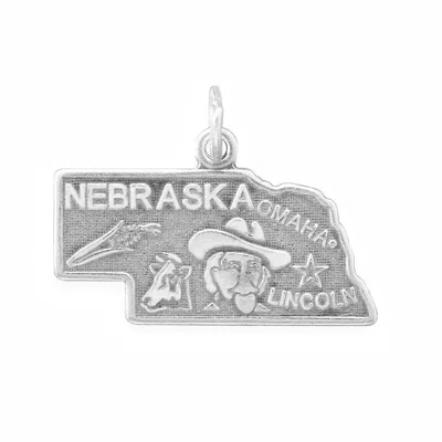 Fashnzfab Oxidized Nebraska State Charm In Purple