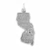 Fashnzfab Oxidized New Jersey State Charm In Pattern