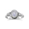 Fashnzfab Oxidized Rainbow Moonstone Ring In Pattern