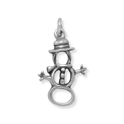 Fashnzfab Oxidized Snowman Charm In Pattern