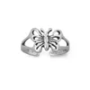 Fashnzfab Oxidized Sweet Butterfly Toe Ring In Pattern