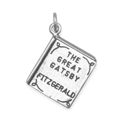 Fashnzfab Oxidized The Great Gatsby Book Charm In White
