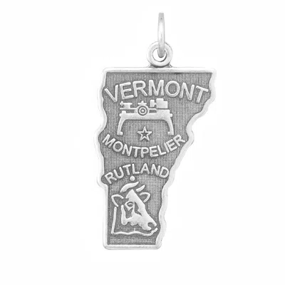 Fashnzfab Oxidized Vermont State Charm In Pink
