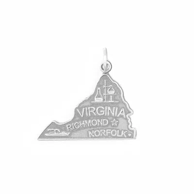 Fashnzfab Oxidized Virginia State Charm In Transparent