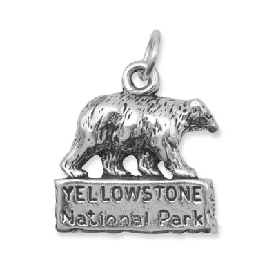 Fashnzfab Oxidized Yellowstone National Park Charm In Silver