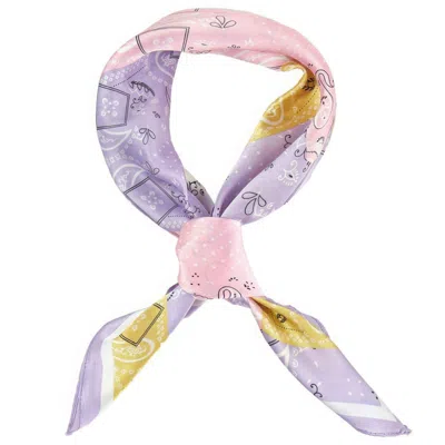 Fashnzfab Paisley Dot Print Bandana In Purple