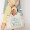 Fashnzfab Paisley Pattern Rope Nylon Tote Bag In Gray