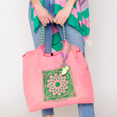 Fashnzfab Paisley Pattern Rope Nylon Tote Bag In Multi