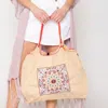 Fashnzfab Paisley Pattern Rope Nylon Tote Bag In Sand
