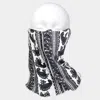 Fashnzfab Paisley Print Seamless Face Tube Mask / Scarf In White