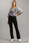 Fashnzfab Panel Straight Cut Denim Jeans With Pockets In Black