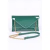 FASHNZFAB PATENT FINISH ENVELOPE CLUTCH SWING BAG