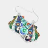 Fashnzfab Pattern Detailed Shell Dangle Earrings In Multi
