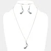 Fashnzfab Patterned Music Note Pendant Necklace In Gold