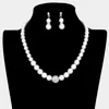 Fashnzfab Pave Ball & Pearl Strand Necklace In Metallic