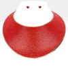 Fashnzfab Pave Rhinestone Wide Metal Armor Collar Necklace In Red