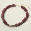 Fashnzfab Paved Stone Ball Centered Mixed Beaded Statement Necklace In Brown